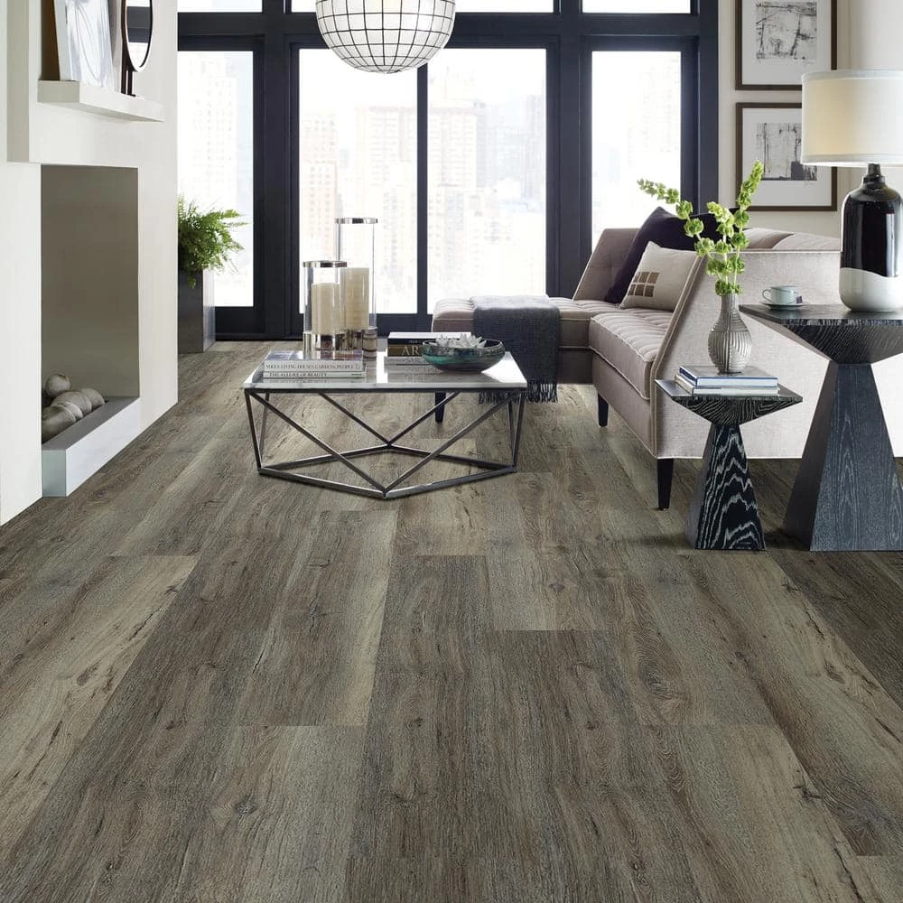 Melrose Oak 9 in. W Barnboard Click Lock Luxury Vinyl Plank Flooring (21.79 sq. ft./case) by Shaw 3 Melrose Oak 9 in. W Barnboard Click Lock Luxury Vinyl Plank Flooring (21.79 sq. ft./case) by Shaw - Image 3