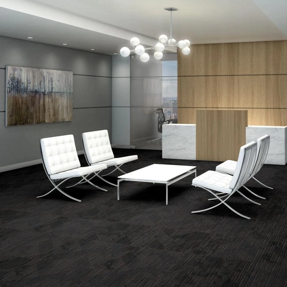 Farmington Gray Commercial 24 in. x 24 Glue-Down Carpet Tile (20 Tiles/Case) 80 sq. ft. by Shaw 3 Farmington Gray Commercial 24 in. x 24 Glue-Down Carpet Tile (20 Tiles/Case) 80 sq. ft. by Shaw - Image 3