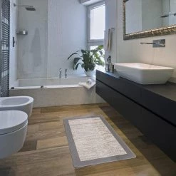 Frame Textline Beige 18 in. x 30 in. Anti-Fatigue Standing Mat by World Rug Gallery -Shaw stor online beige world rug gallery kitchen mats 1037beige18x30 1f 1000