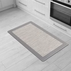 Frame Textline Beige 18 in. x 30 in. Anti-Fatigue Standing Mat by World Rug Gallery -Shaw stor online beige world rug gallery kitchen mats 1037beige18x30 31 1000