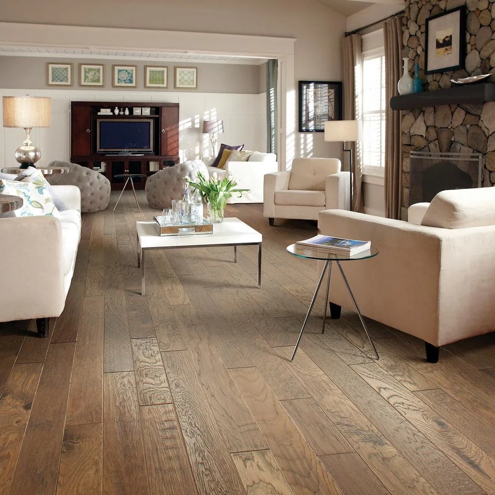 Canyon Hickory 6-3/8 in. W Bison Engineered Hardwood Flooring (34.69 sq. ft./case) by Shaw 3 Canyon Hickory 6-3/8 in. W Bison Engineered Hardwood Flooring (34.69 sq. ft./case) by Shaw - Image 3