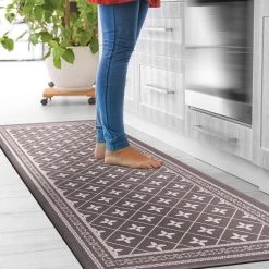 Border Black 18 in. x 47 in. Anti-Fatigue Standing Mat by World Rug Gallery -Shaw stor online black world rug gallery kitchen mats 1024black18x47 c3 1000