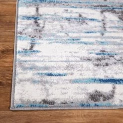 Blue 2 ft. x 7 ft. Vintage Abstract Modern Runner Area Rug by World Rug Gallery 12 Blue 2 ft. x 7 ft. Vintage Abstract Modern Runner Area Rug by World Rug Gallery -Shaw stor online blue world rug gallery area rugs 2057blue2x7 1f 1000