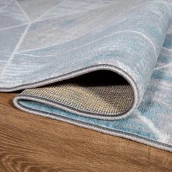 Blue 5 ft. x 7 ft. Geometric Modern Area Rug by World Rug Gallery -Shaw stor online blue world rug gallery area rugs 2083blue5x7 44 1000