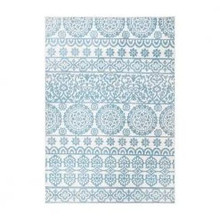 Blue 7 ft. 10 in. x 10 ft. Boho Distressed Floral Vintage Area Rug by World Rug Gallery