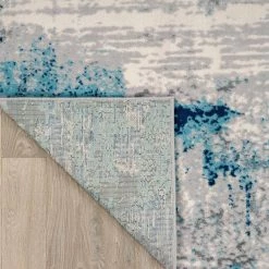 Distressed Contemporary Blue 7 ft. 10 in. x 10 ft. Area Rug by World Rug Gallery -Shaw stor online blue world rug gallery area rugs 235blue8x10 66 1000
