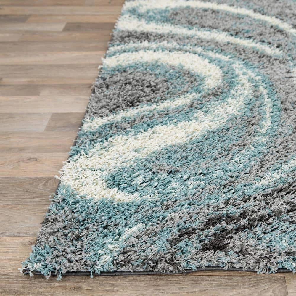 Blue 5 ft. x 7 ft. Contemporary Cozy Plush Shag Area Rug by World Rug Gallery 5 Blue 5 ft. x 7 ft. Contemporary Cozy Plush Shag Area Rug by World Rug Gallery - Image 5