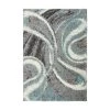 Blue 5 ft. x 7 ft. Contemporary Cozy Plush Shag Area Rug by World Rug Gallery