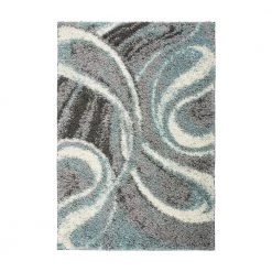 Blue 5 ft. x 7 ft. Contemporary Cozy Plush Shag Area Rug by World Rug Gallery