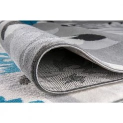 Modern Contemporary Floral Design Blue 9 ft. x 12 ft. Indoor Area Rug by World Rug Gallery -Shaw stor online blue world rug gallery area rugs 9098blue9x12 4f 1000