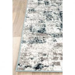 Distressed Modern Abstract Blue 7 ft. 10 in. x 10 ft. Area Rug by World Rug Gallery -Shaw stor online blue world rug gallery area rugs 910blue8x10 1f 1000
