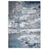 Distressed Modern Abstract Watercolor Blue 7 ft. 10 in. x 10 ft. Area Rug by World Rug Gallery