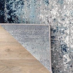 Distressed Modern Abstract Watercolor Blue 7 ft. 10 in. x 10 ft. Area Rug by World Rug Gallery -Shaw stor online blue world rug gallery area rugs 928blue8x10 66 1000