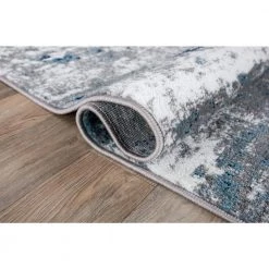 Distressed Modern Abstract Watercolor Blue 7 ft. 10 in. x 10 ft. Area Rug by World Rug Gallery -Shaw stor online blue world rug gallery area rugs 928blue8x10 c3 1000