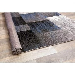 Contemporary Distressed Boxes Blue 7 ft. 10 in. x 10 ft. Indoor Area Rug by World Rug Gallery -Shaw stor online blue world rug gallery area rugs 956 blue 8x10 4f 1000