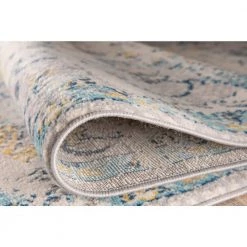 Bohemian Distressed Design 7 ft. 10 in. x 10 ft. Blue Area Rug by World Rug Gallery -Shaw stor online blue world rug gallery area rugs mon835blue8x10 4f 1000