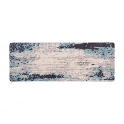 Blue Contemporary Abstract 18 in. x 47 in. Anti Fatigue Standing Mat by World Rug Gallery
