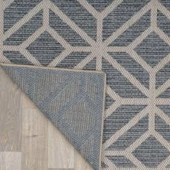 Bahama Blue 7 ft. 10 in. x 10 ft. Modern Contemporary Geometric Indoor/Outdoor Area Rug by World Rug Gallery -Shaw stor online blue world rug gallery outdoor rugs 411blue8x10 66 1000