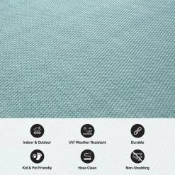 Blue 7 ft. 10 in. x 10 ft. Solid Flatweave Waterproof Backyard Indoor/Outdoor Area Rug by World Rug Gallery -Shaw stor online blue world rug gallery outdoor rugs 5009blue8x10 4f 1000