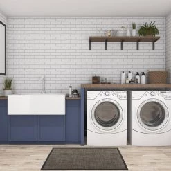 Border Brown 18 in. x 30 in. Anti-Fatigue Standing Mat by World Rug Gallery -Shaw stor online brown world rug gallery kitchen mats 1047brown18x30 4f 1000