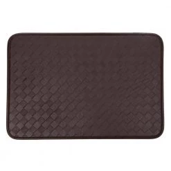 Checkered Boxes 20 in. X 30 in. Brown Anti-Fatigue Mat by World Rug Gallery