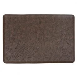 Embossed 20 in. X 30 in. Brown Anti-Fatigue Mat by World Rug Gallery