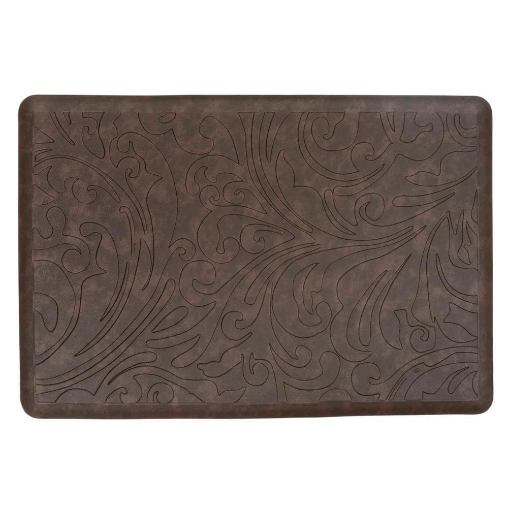 Embossed 20 in. X 30 in. Brown Anti-Fatigue Mat by World Rug Gallery 1 Embossed 20 in. X 30 in. Brown Anti-Fatigue Mat by World Rug Gallery
