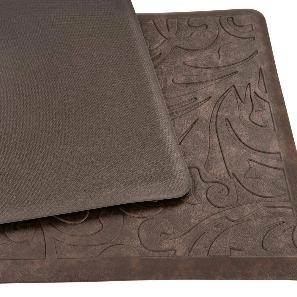 Embossed 20 in. X 30 in. Brown Anti-Fatigue Mat by World Rug Gallery 3 Embossed 20 in. X 30 in. Brown Anti-Fatigue Mat by World Rug Gallery - Image 3