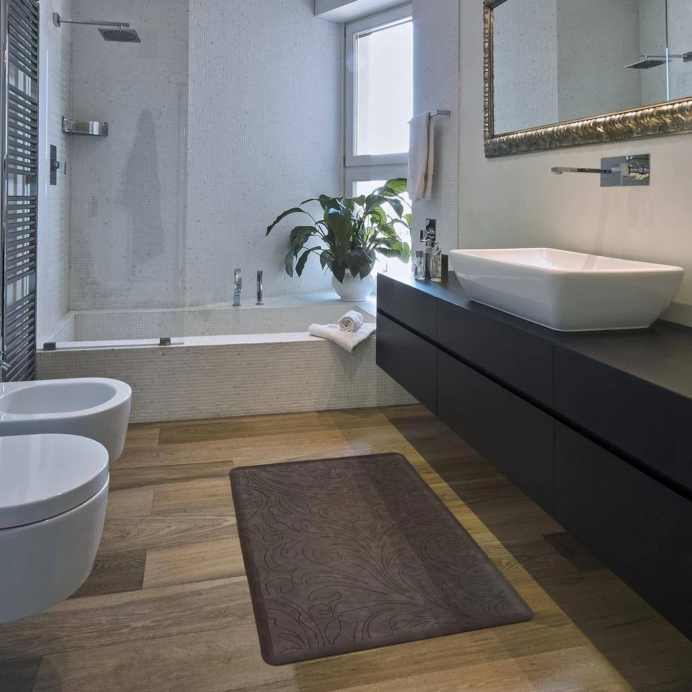 Embossed 20 in. X 30 in. Brown Anti-Fatigue Mat by World Rug Gallery 4 Embossed 20 in. X 30 in. Brown Anti-Fatigue Mat by World Rug Gallery - Image 4