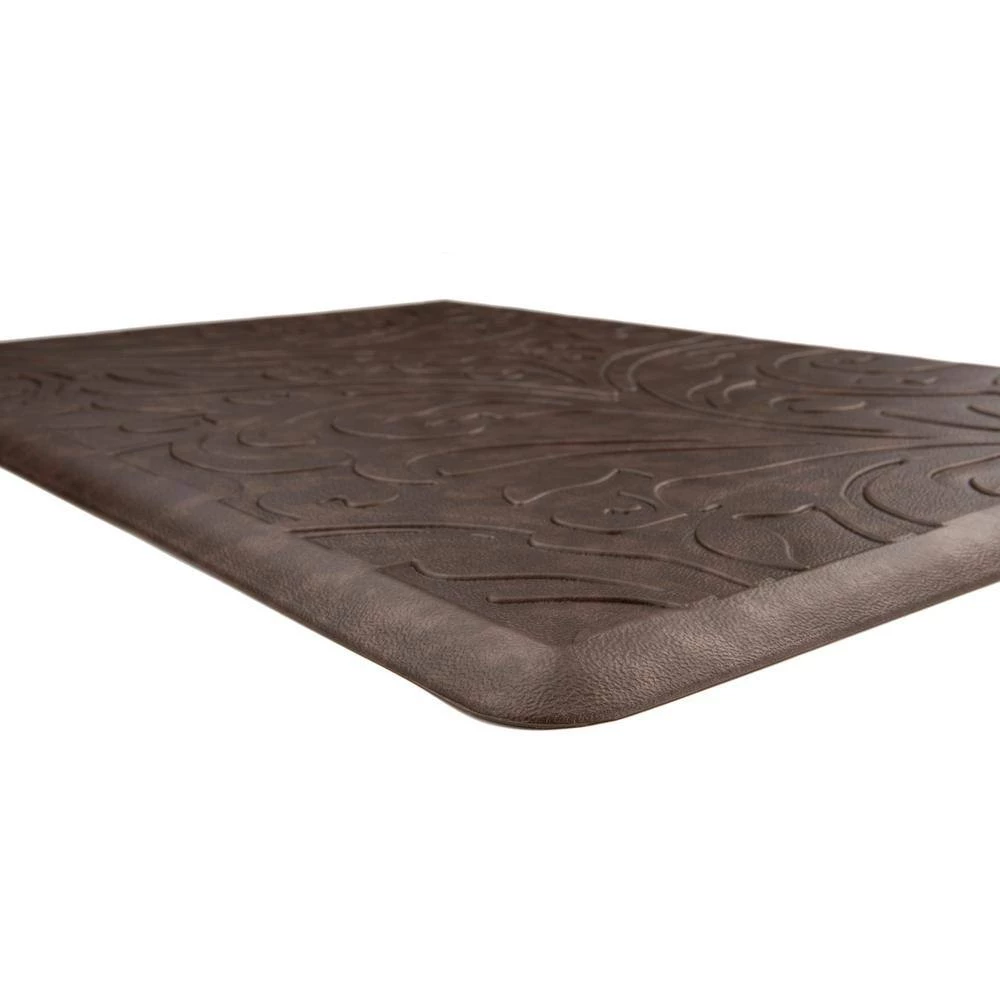 Embossed 20 in. X 30 in. Brown Anti-Fatigue Mat by World Rug Gallery 2 Embossed 20 in. X 30 in. Brown Anti-Fatigue Mat by World Rug Gallery - Image 2