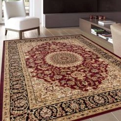 Traditional Medallion Burgundy 5 ft. 3 in. x 7 ft. 3 in. Indoor Area Rug by World Rug Gallery -Shaw stor online burgundy world rug gallery area rugs 101burgundy5x8 31 1000