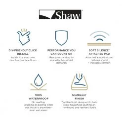 Sydney 7 in. W Clove Click Lock Luxury Vinyl Plank Flooring (18.91 sq. ft./case) by Shaw -Shaw stor online clove shaw vinyl plank flooring hd88007040 76 1000