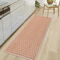 Natural Border Cream 18 in. x 47 in. Anti-Fatigue Standing Mat by World Rug Gallery -Shaw stor online cream world rug gallery kitchen mats 1015cream18x47 31 1000