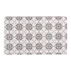 Contemporary Tile Cream 18 in. x 30 in. Anti-Fatigue Standing Mat by World Rug Gallery