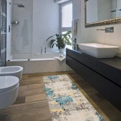 Cream Transitional Abstract 18 in. x 47 in. Anti Fatigue Standing Mat by World Rug Gallery -Shaw stor online cream world rug gallery kitchen mats 793cream18x47 4f 1000