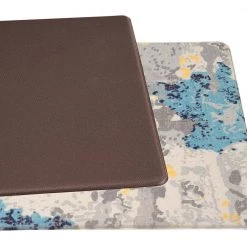 Cream Transitional Abstract 18 in. x 47 in. Anti Fatigue Standing Mat by World Rug Gallery -Shaw stor online cream world rug gallery kitchen mats 793cream18x47 66 1000