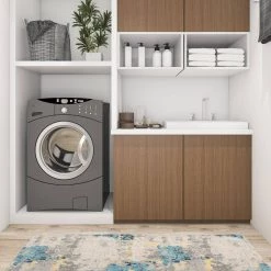 Cream Transitional Abstract 18 in. x 47 in. Anti Fatigue Standing Mat by World Rug Gallery -Shaw stor online cream world rug gallery kitchen mats 793cream18x47 c3 1000