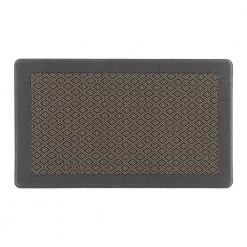 Geometric Textline Dark Gray 18 in. x 30 in. Anti-Fatigue Standing Mat by World Rug Gallery