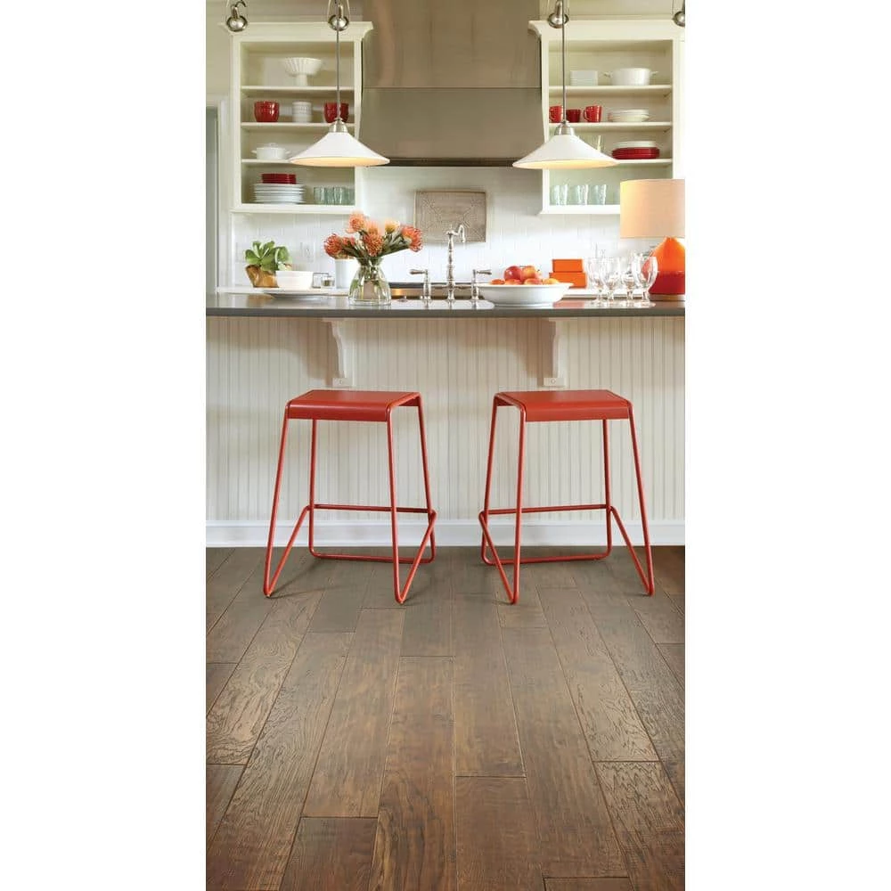 Canyon Hickory 6-3/8 in. W Fawn Engineered Hardwood Flooring (30.48 sq. ft./case) by Shaw 2 Canyon Hickory 6-3/8 in. W Fawn Engineered Hardwood Flooring (30.48 sq. ft./case) by Shaw - Image 2