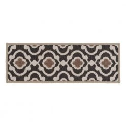 Moroccan Trellis Non-Slip Stair Treads 8.6" x 26" Gray (Set of 13) by World Rug Gallery