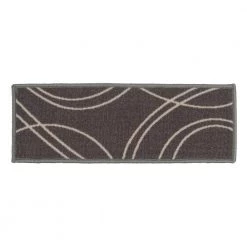 Contemporary Stripe Non-Slip Stair Treads 8.6" x 26" Gray (Set of 4) by World Rug Gallery