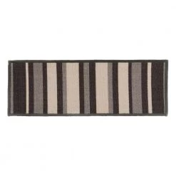 Contemporary Modern Stripe Non-Slip Stair Treads 8.6" x 26" Gray (Set of 4) by World Rug Gallery