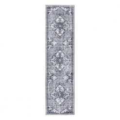 Distressed Traditional Bohemian Non Slip Gray 2 ft. x 7 ft. Area Rug by World Rug Gallery