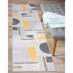 Gray 2 ft. x 7 ft. Contemporary Modern Abstract Runner Area Rug by World Rug Gallery -Shaw stor online gray world rug gallery area rugs 2074gray2x7 31 1000