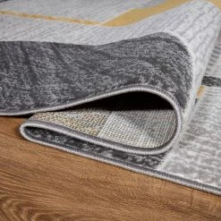 Gray 2 ft. x 7 ft. Contemporary Modern Abstract Runner Area Rug by World Rug Gallery -Shaw stor online gray world rug gallery area rugs 2074gray2x7 4f 1000