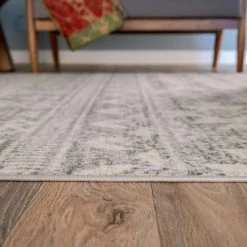 Bohemian Distressed Geometric Gray 5 ft. x 7 ft. Area Rug by World Rug Gallery -Shaw stor online gray world rug gallery area rugs 246gray5x7 c3 1000