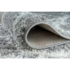 Soft Contemporary Stripe Cozy Shag Light Gray 7 ft. 10 in. x 10 ft. Indoor Area Rug by World Rug Gallery -Shaw stor online gray world rug gallery area rugs 2727l gry8x10 4f 1000