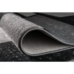 Contemporary Modern Boxes Gray 6 ft. 6 in. Round Area Rug by World Rug Gallery -Shaw stor online gray world rug gallery area rugs 308gray6rnd c3 1000