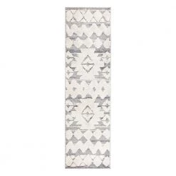 Tribal Southwestern High-Low Gray 2 ft. x 7 ft. Runner Area Rug by World Rug Gallery