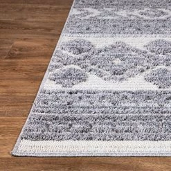 Southwestern Tribal Geometric High-Low Gray 5 ft. x 7 ft. Area Rug by World Rug Gallery -Shaw stor online gray world rug gallery area rugs 4022gray5x7 fa 1000